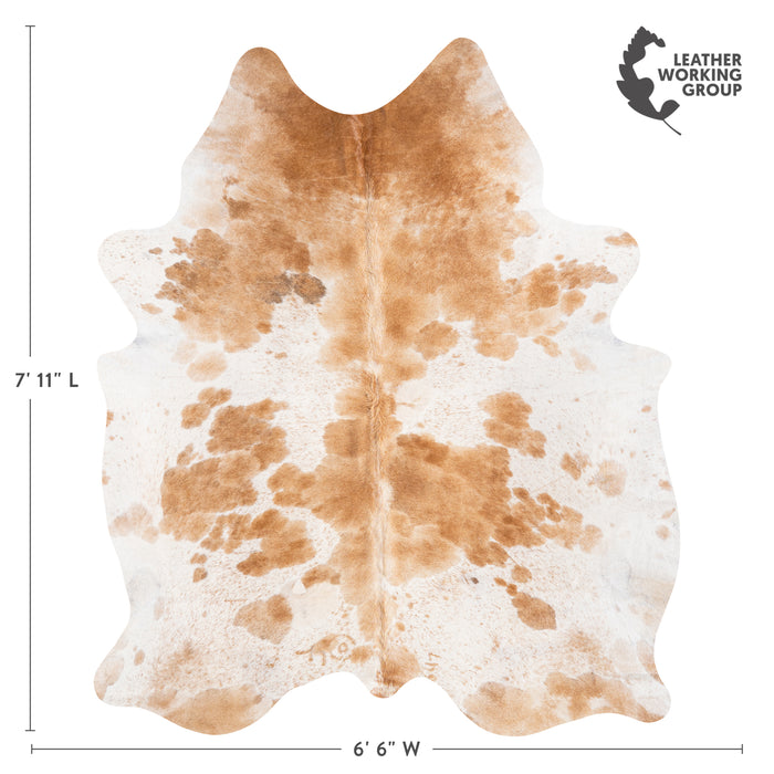 Brazilian Brown Salt and Pepper Cowhide Rug Size 7'11" L x 6'6" W 5331