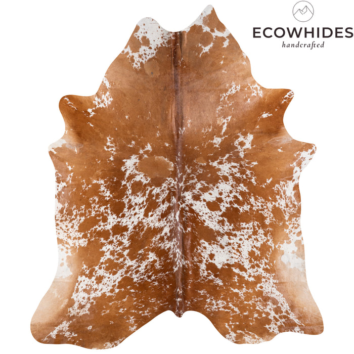 Brazilian Brown Salt and Pepper Cowhide Rug Size 7'4" L x 6'6" W 5336