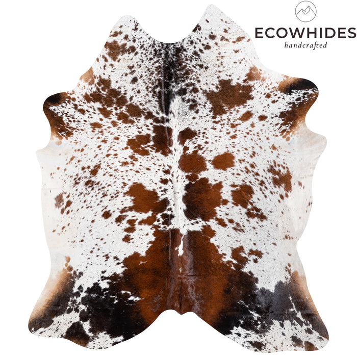 Brazilian Brown Salt and Pepper Cowhide Rug Size 7'5" L x 6'5" W 5343