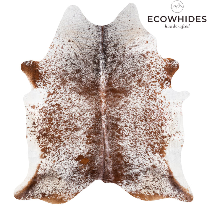 Brazilian Brown Salt and Pepper Cowhide Rug Size 7'6" L x 6'8" W 5345