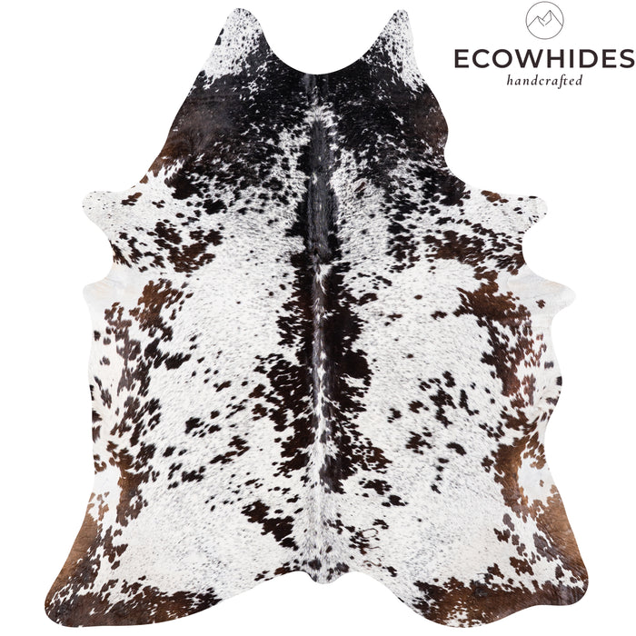 Brazilian Brown Salt and Pepper Cowhide Rug Size 7'11" L x 6'4" W 5347