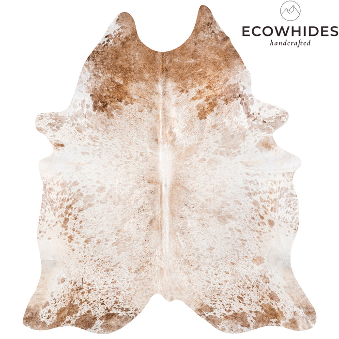 Brazilian Brown Salt and Pepper Cowhide Rug Size 7'11" L x 7'1" W 5349