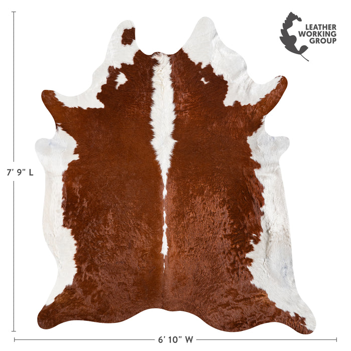 Brazilian Hereford Cowhide Rug Size 7'9" L x 6'10" W 5359