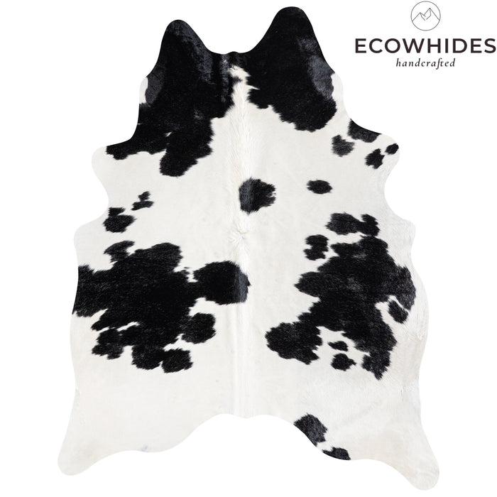 Brazilian Black and White Cowhide Rug Size 7'5" L x 5'11" W 5375