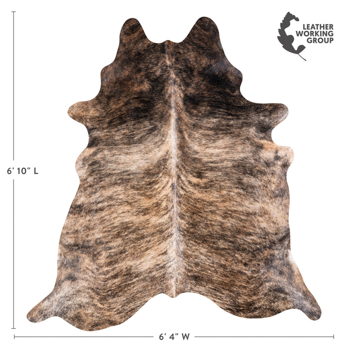 Brazilian Brindle Cowhide Rug Size 6'10" L x 6'4" W 5625