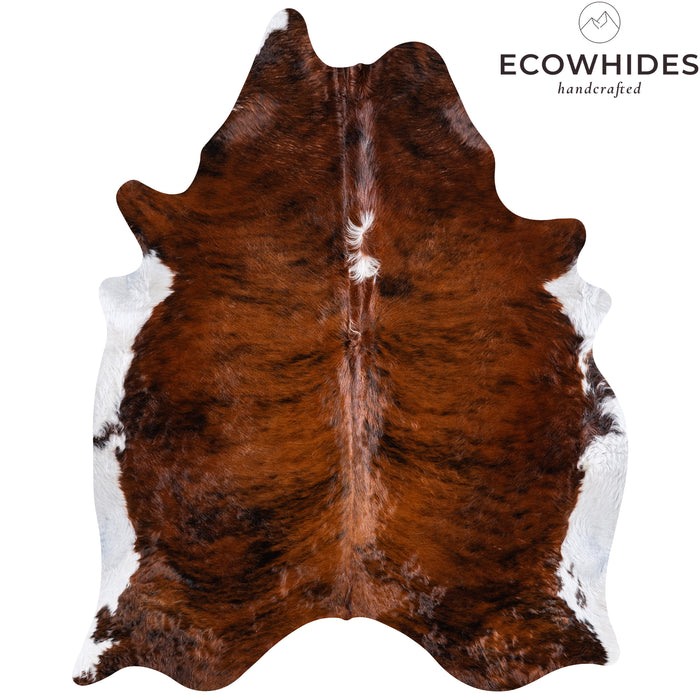 Brazilian Brindle White Belly Cowhide Rug Size 7'6" L x 6'0" W 5699
