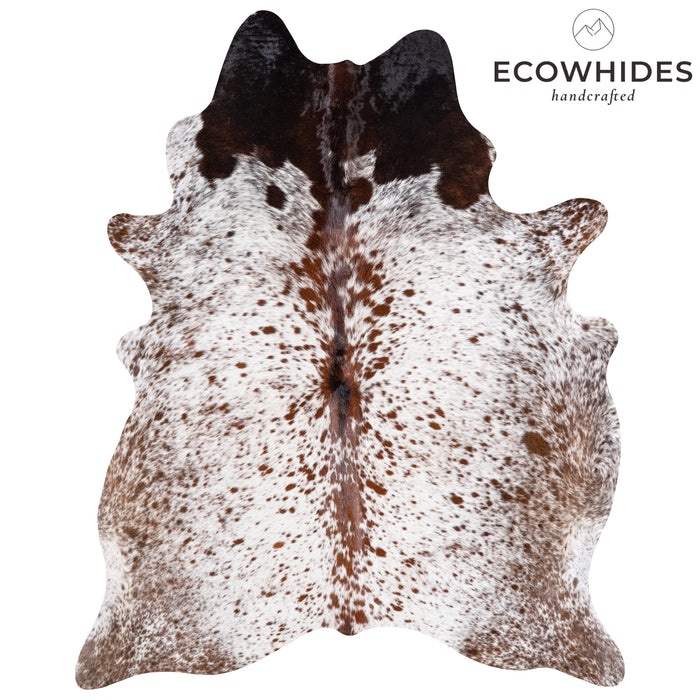 Brazilian Chocolate and White Cowhide Rug Size 7'11" L x 6'5" W 5730