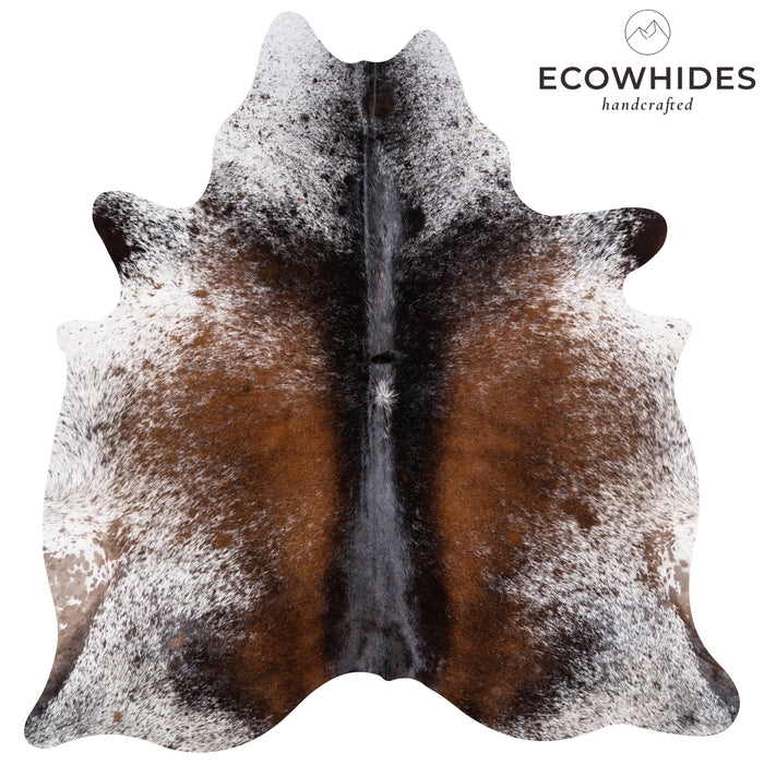 Brazilian Brown Salt and Pepper Cowhide Rug Size 6'10" L x 6'3" W 5762