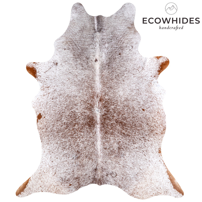 Brazilian Brown Salt and Pepper Cowhide Rug Size 7'7" L x 6'3" W 5774