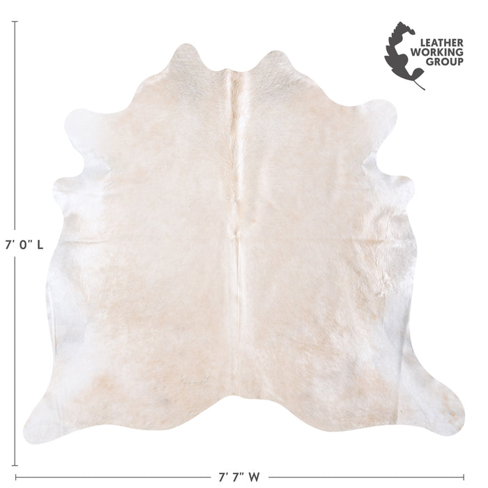 Brazilian Palomino and White Cowhide Rug Size 7'0" L x 7'7" W 5952