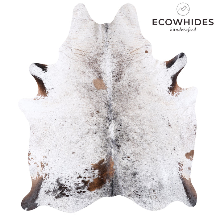 Brazilian Black Salt and Pepper Cowhide Rug Size 7'8" L x 6'4" W 5966