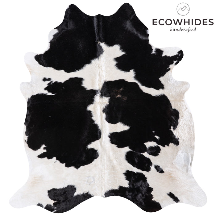 Brazilian Black and White Cowhide Rug Size 7'5" L x 6'11" W 5967