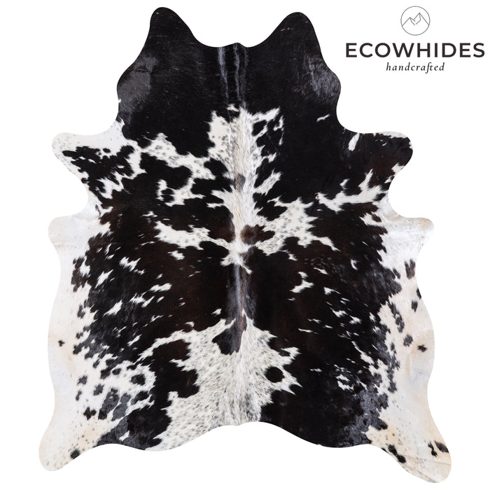 Brazilian Black Salt and Pepper Cowhide Rug Size 7'5" L x 6'4" W 5970