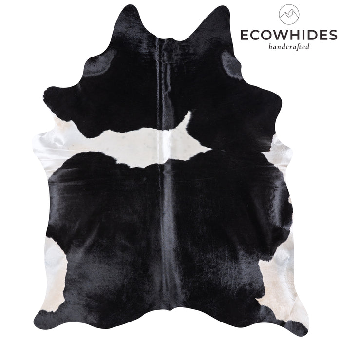 Brazilian Black and White Cowhide Rug Size 7'10" L x 6'5" W 5979