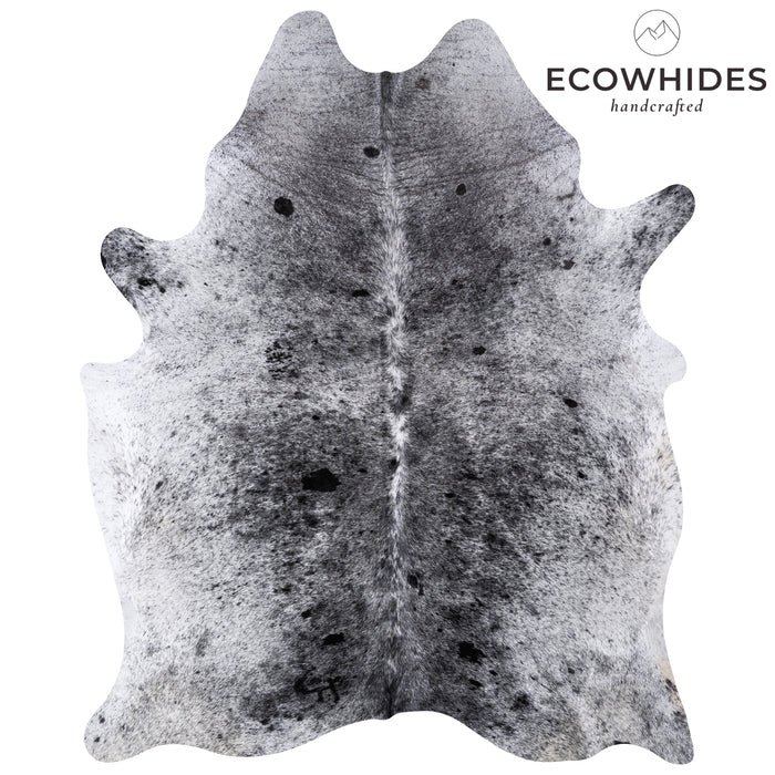 Brazilian Black Salt and Pepper Cowhide Rug Size 8'1" L x 6'6" W 5986