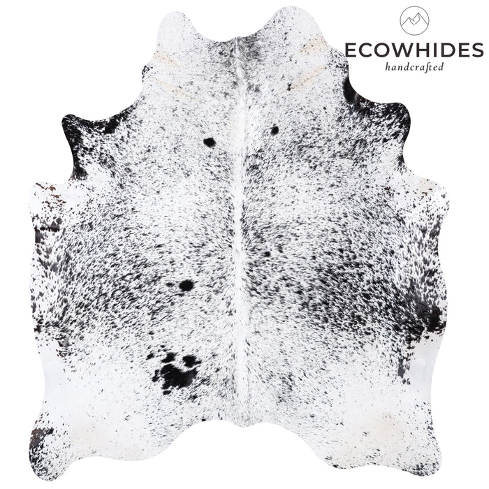 Brazilian Black Salt and Pepper Cowhide Rug Size 6'9" L x 6'0" W 5997