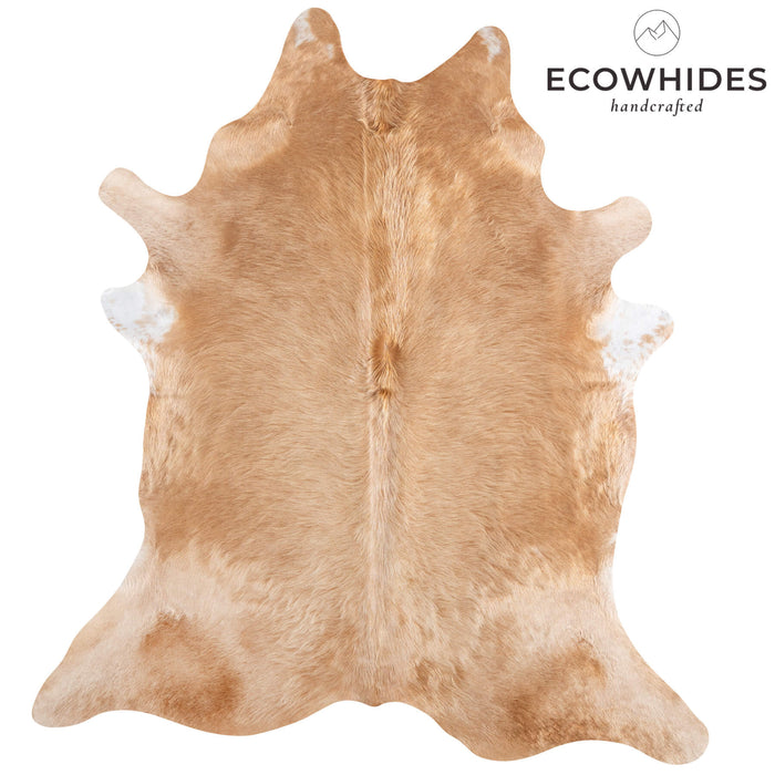 Brazilian Beige Cowhide Rug Size 7'5" L x 6'8" W 6866