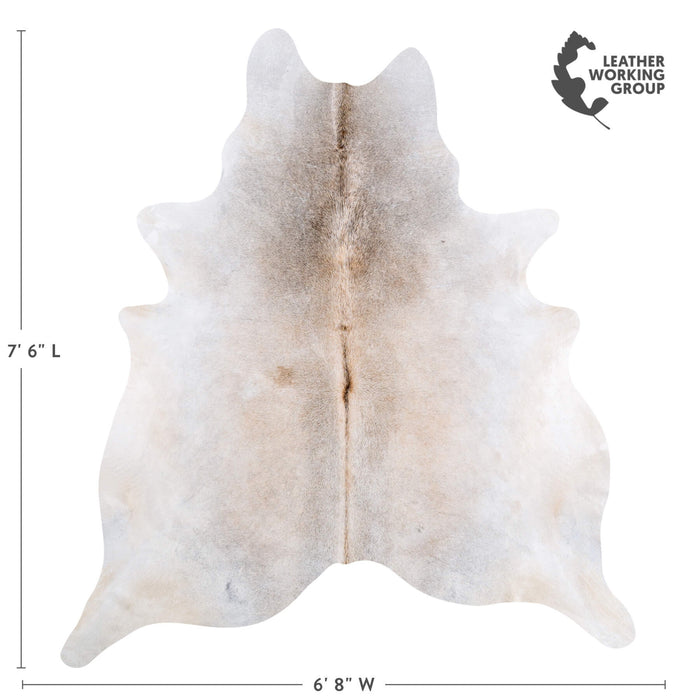 Brazilian Grey Palomino Cowhide Rug Size 7'6" L x 6'8" W 6899