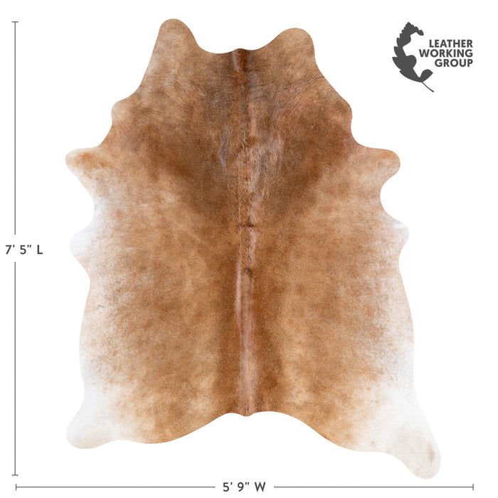 Brazilian Grey Palomino Cowhide Rug Size 7'5" L x 5'9" W 6906