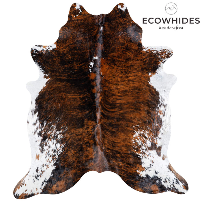 Brazilian Brindle White Belly Cowhide Rug Size 6'10" L x 6'1" W 6930