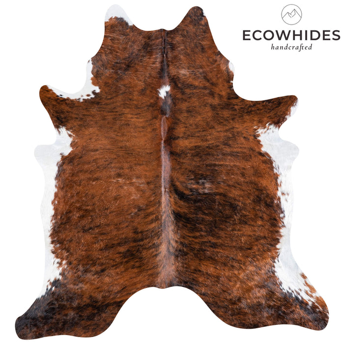 Brazilian Brindle White Belly Cowhide Rug Size 7'0" L x 6'7" W 6933