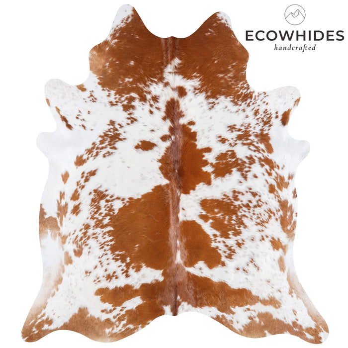 Brazilian Brown and White Cowhide Rug Size 7'4" L x 6'8" W 6985