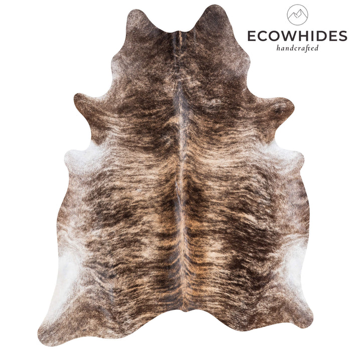 Brazilian Brindle Cowhide Rug Size 7'4" L x 5'11" W 6995