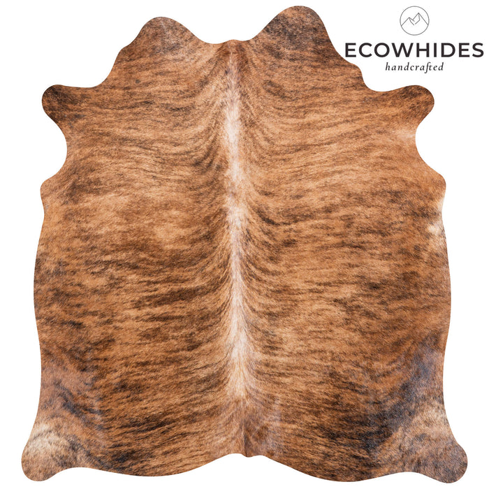 Brazilian Brindle Cowhide Rug Size 5'10" L x 5'4" W 7013