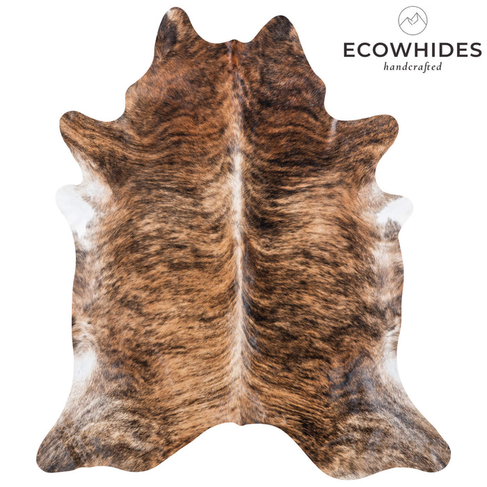 Brazilian Brindle Cowhide Rug Size 8'0" L x 7'2" W 7029