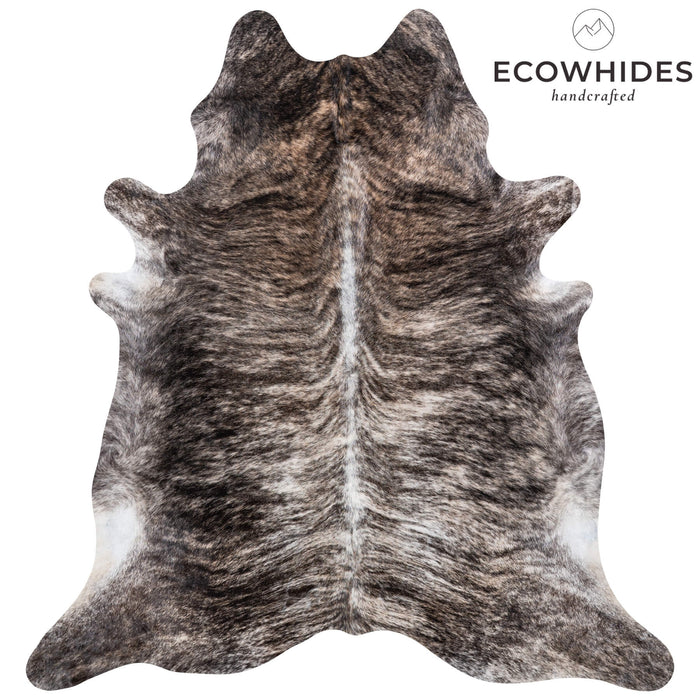 Brazilian Light Grey Brindle Cowhide Rug Size 8'3" L x 7'8" W 7041