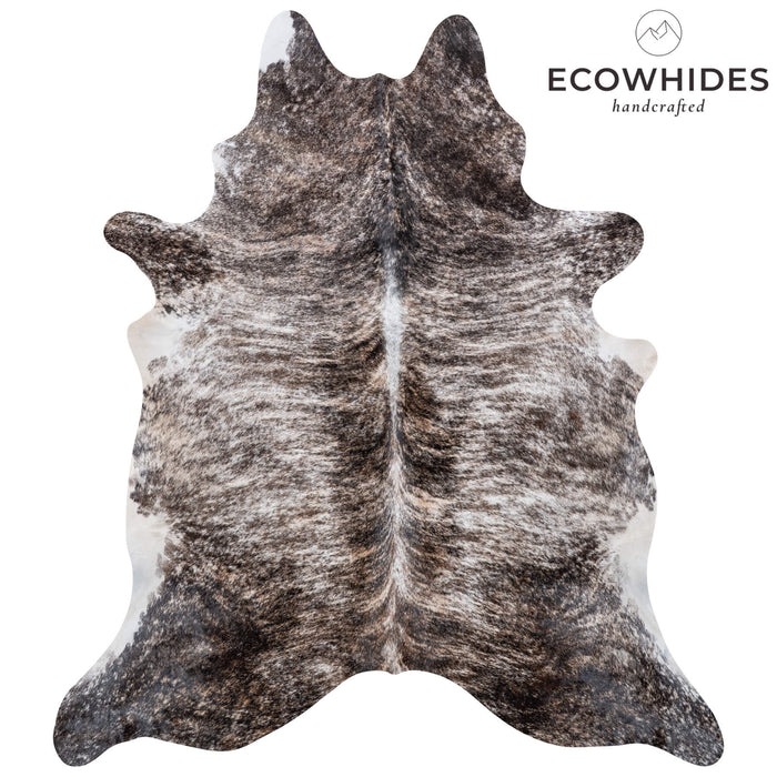 Brazilian Light Grey Brindle Cowhide Rug Size 7'8" L x 6'7" W 7052