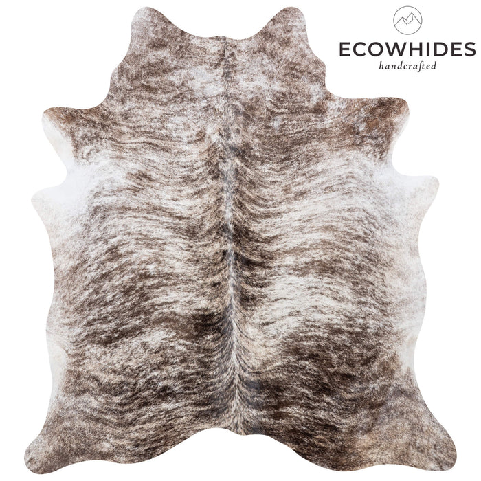 Brazilian Light Grey Brindle Cowhide Rug Size 6'8" L x 6'1" W 7064