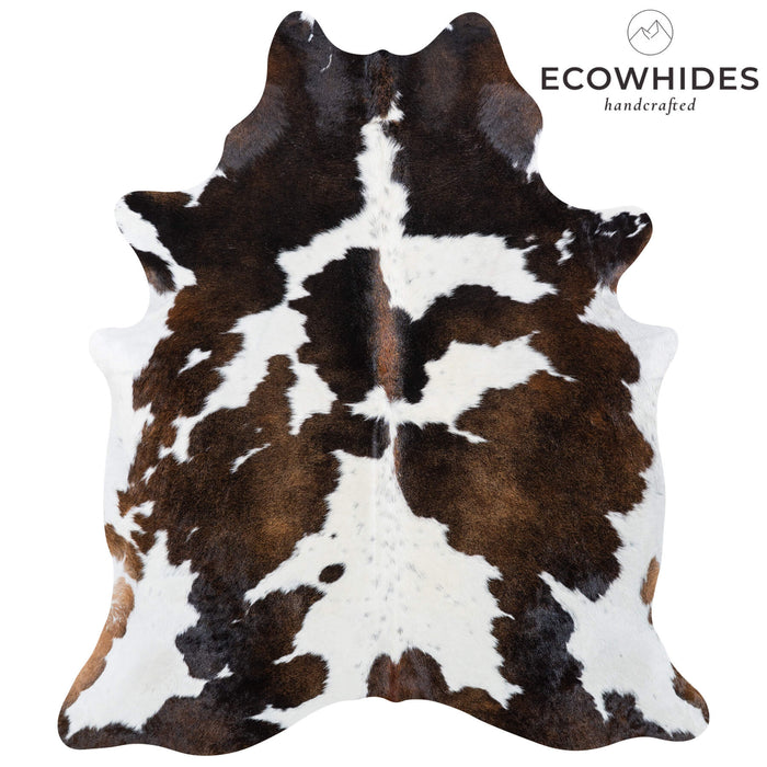 Brazilian Chocolate and White Cowhide Rug Size 7'0" L x 6'0" W 7085