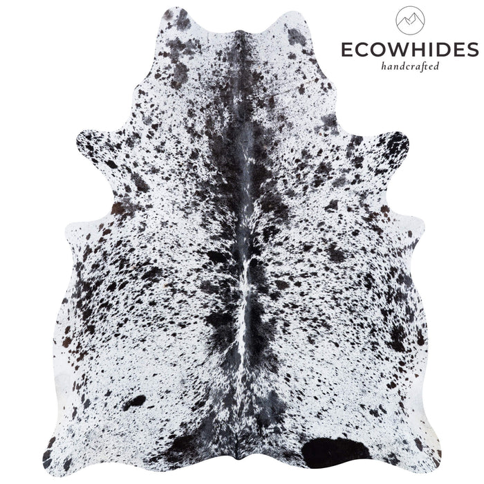 Brazilian Black Salt and Pepper Cowhide Rug Size 6'7" L x 5'7" W 7099