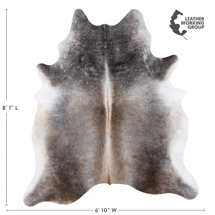 Brazilian Grey Palomino Cowhide Rug Size 8'1" L x 6'10" W 7110