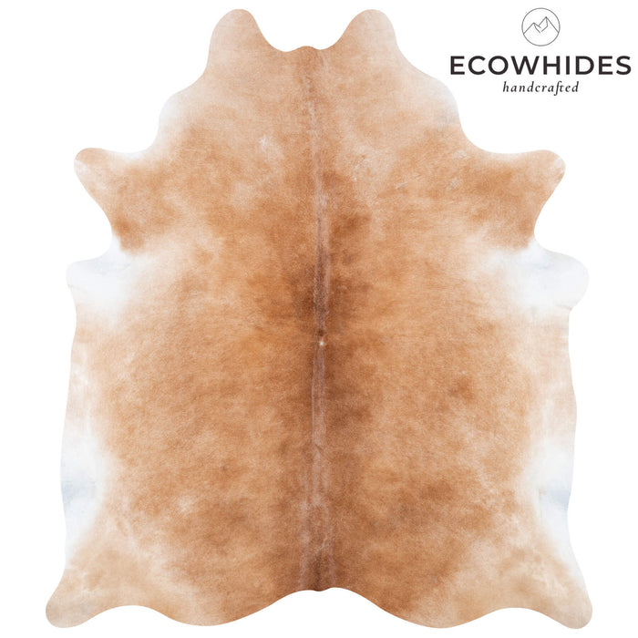 Brazilian Palomino and White Cowhide Rug Size 7'1" L x 6'2" W 7126