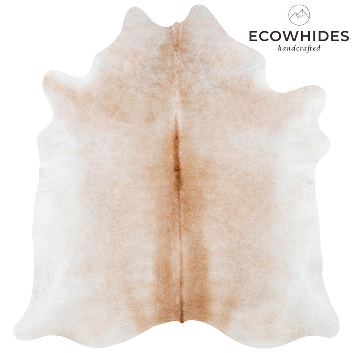 Brazilian Palomino and White Cowhide Rug Size 7'0" L x 6'8" W 7127