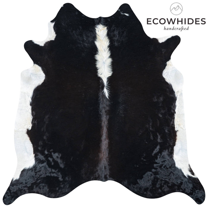 Brazilian Chocolate and White Cowhide Rug Size 7'1" L x 7'1" W 7176