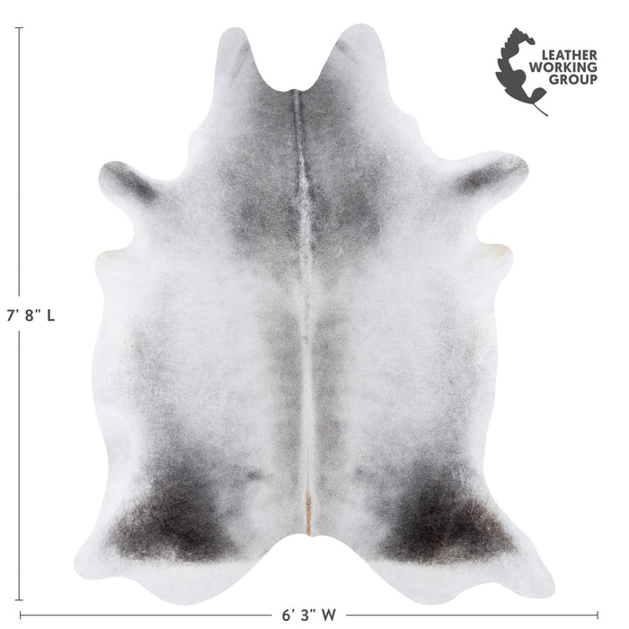Brazilian Grey Cowhide Rug Size 7'8" L x 6'3" W 7203