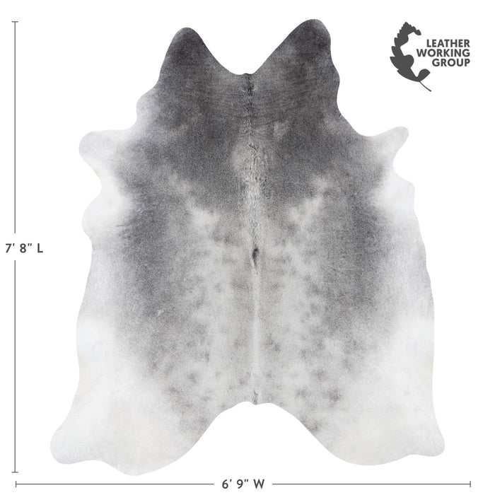 Brazilian Grey Cowhide Rug Size 7'8" L x 6'9" W 7208