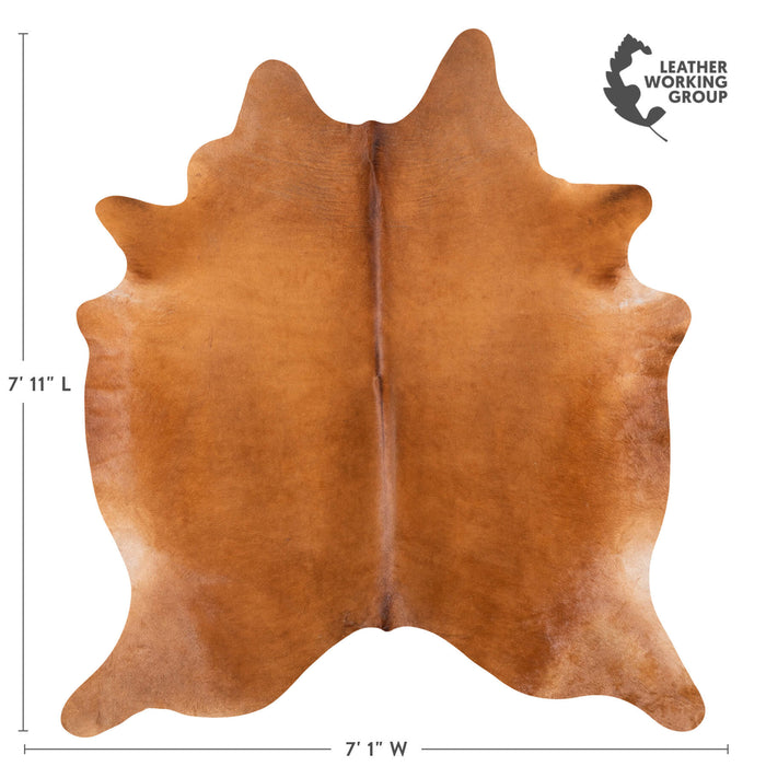 Brazilian Brown Cowhide Rug Size 7'11" L x 7'1" W 7332