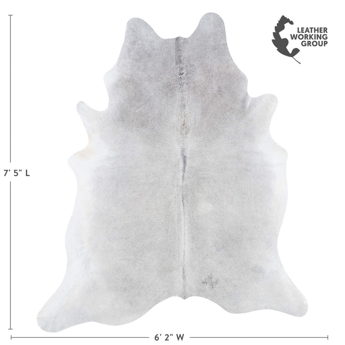 Brazilian Grey Cowhide Rug Size 7'5" L x 6'2" W 7345