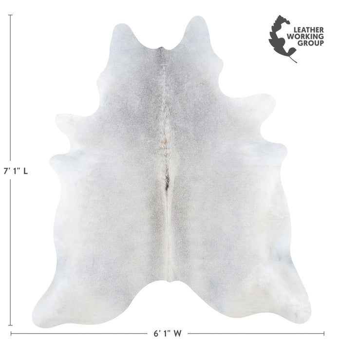 Brazilian Grey Cowhide Rug Size 7'1" L x 6'1" W 7346