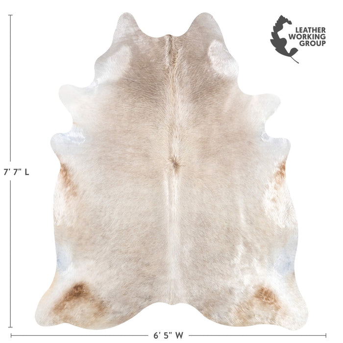 Brazilian Champagne Cowhide Rug Size 7'7" L x 6'5" W 7352