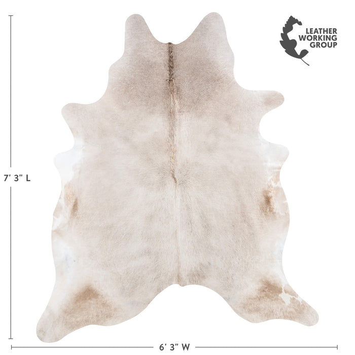 Brazilian Champagne Cowhide Rug Size 7'3" L x 6'3" W 7363