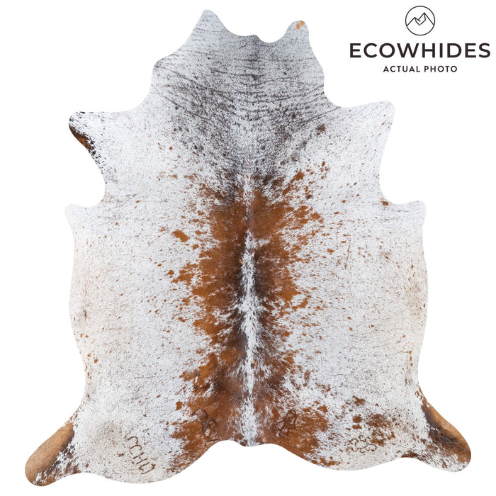 Brown Salt and Pepper Cowhide Rug Size 6'10" L x 6'4" W 7620