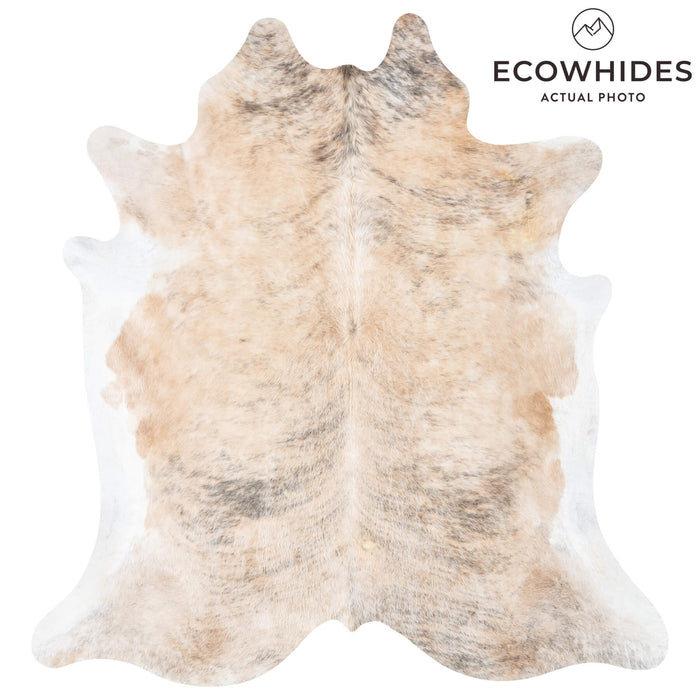 Light Brindle Cowhide Rug Size 7'9" L x 7'3" W 7649