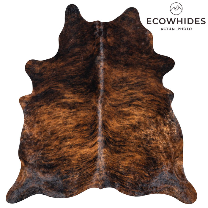 Brazilian Brindle Cowhide Rug Size 7'5" L x 6'10" W 7655