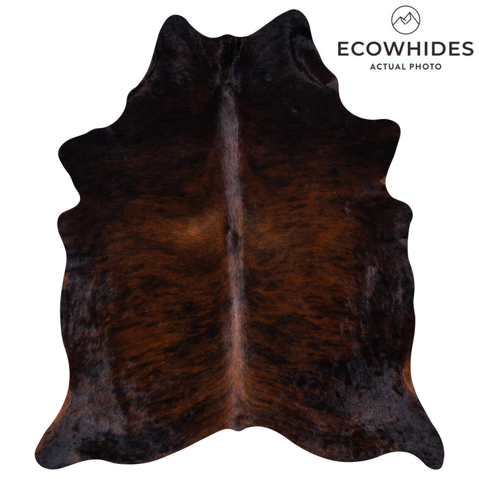 Brazilian Dark Brindle Cowhide Rug Size 8'0" L x 7'0" W 7678