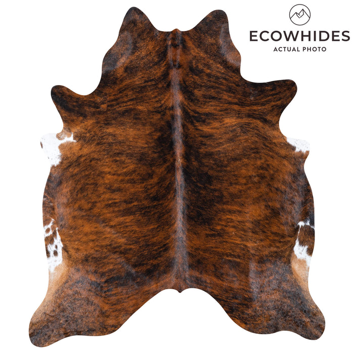 Brazilian Brindle Cowhide Rug Size 7'10" L x 6'10" W 7680
